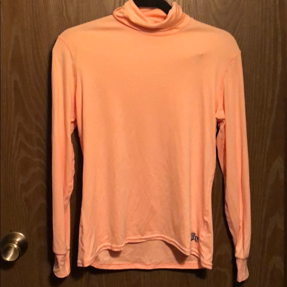 Hot Chillys peach turtleneck Sz s
